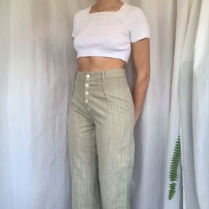 Green Linen pants
